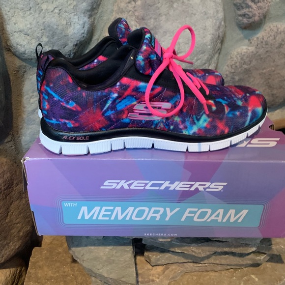 NEW SKECHERS FLEX APPEAL SPORT WITH MEMORY FOAM/COSMIC RAYS SIZE 11 - Picture 5 of 8